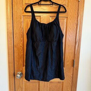 Pure Energy Women's Plus Size 26W 3X Black Swimdress Tummy Control Like New